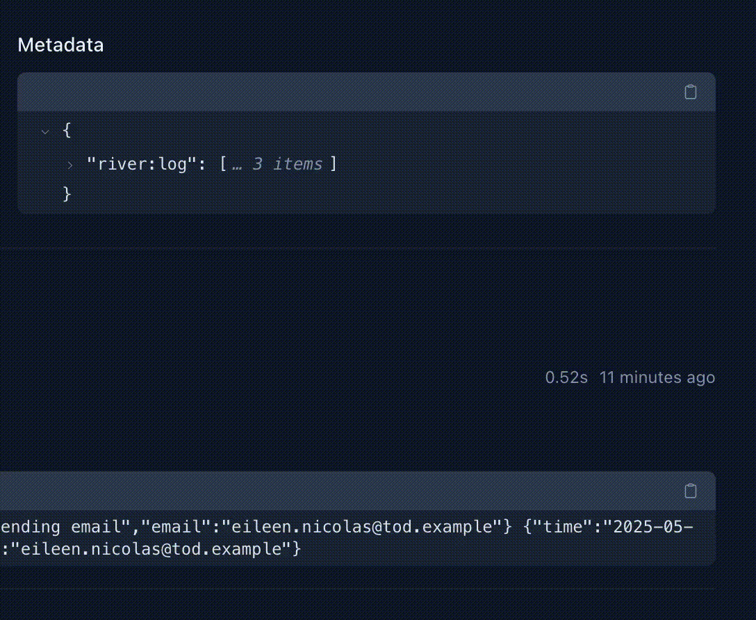 Job detail page